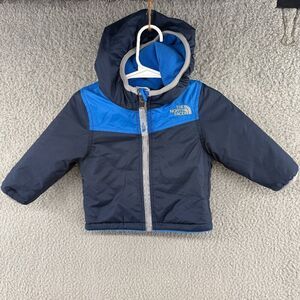 The North Face jacket parka baby boy 3-6 months reversible coat puffer fleece